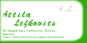 attila lefkovits business card